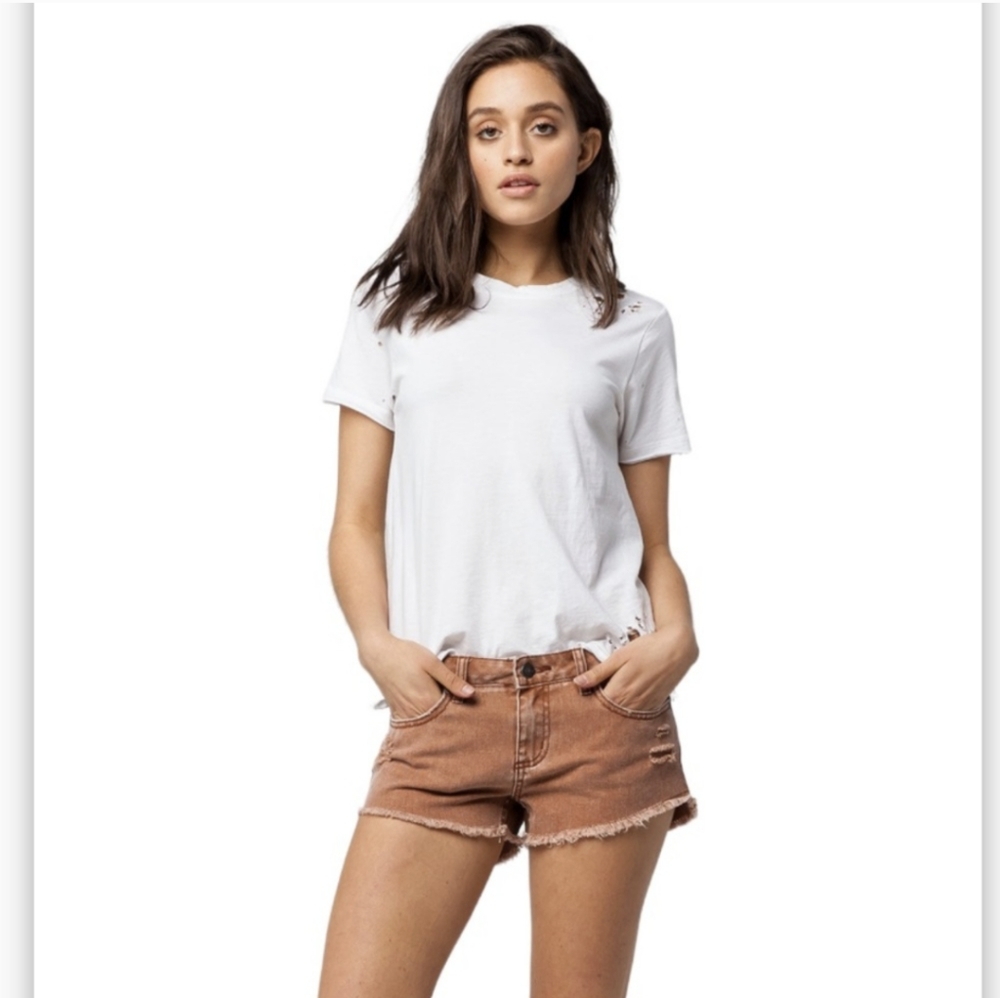 RVCA low rise denim shorts
